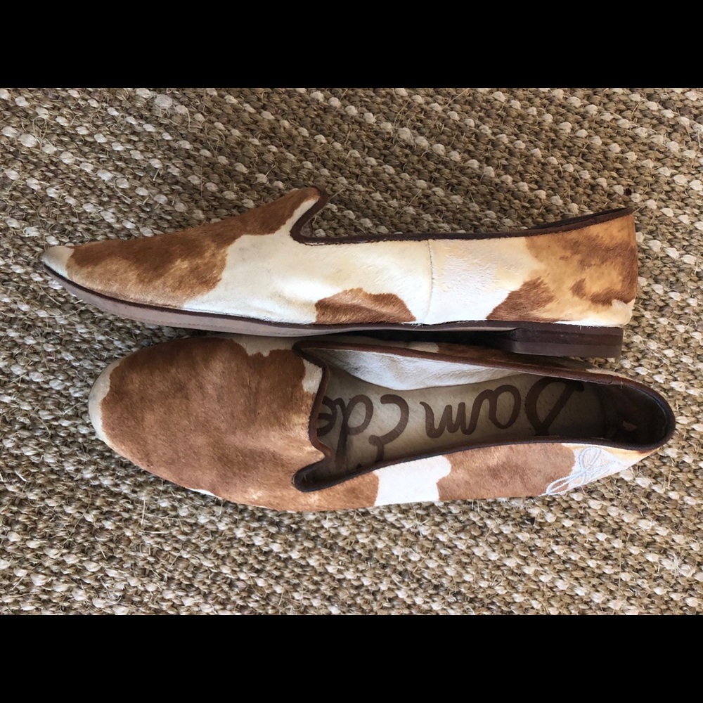 Sam Edelman Calf Hair Smoking Slippers